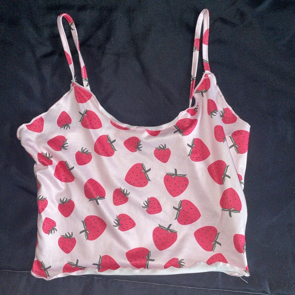 Strawberry tank top crop top